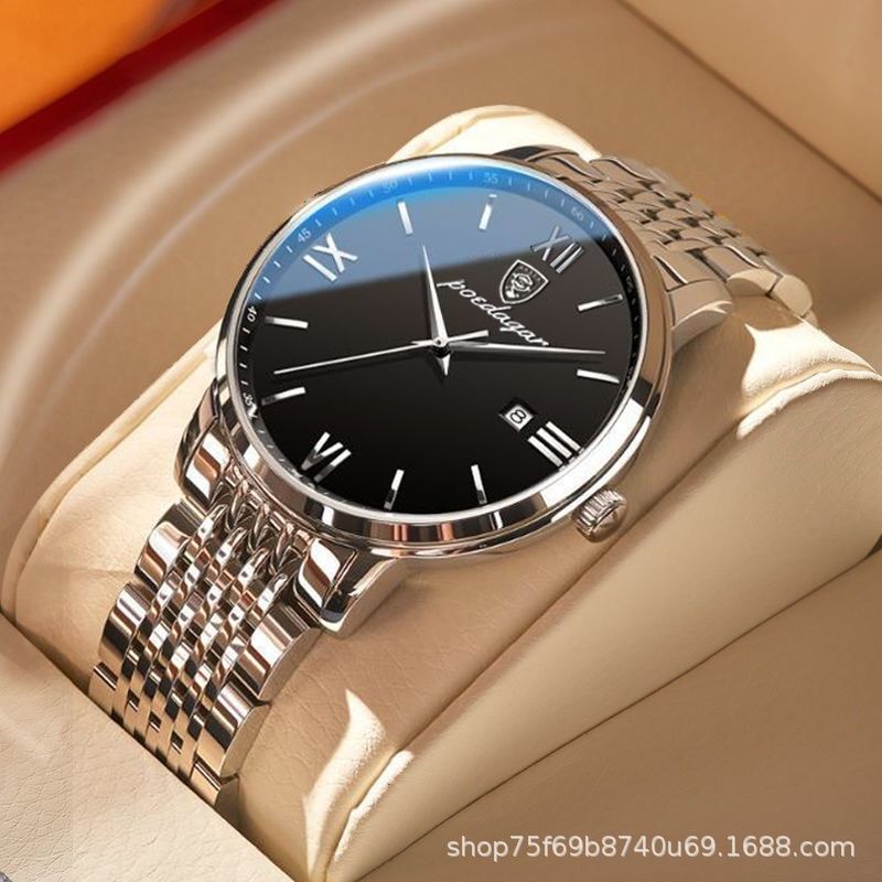 2024 Africa Automatic Movement High-grade Handsome Men's Watch  POEDAGAR Brand High Quality Gentlemen's Movement Watch Genuine Nightlight 30M Waterproof Calendar High-End Handsome Fashionable