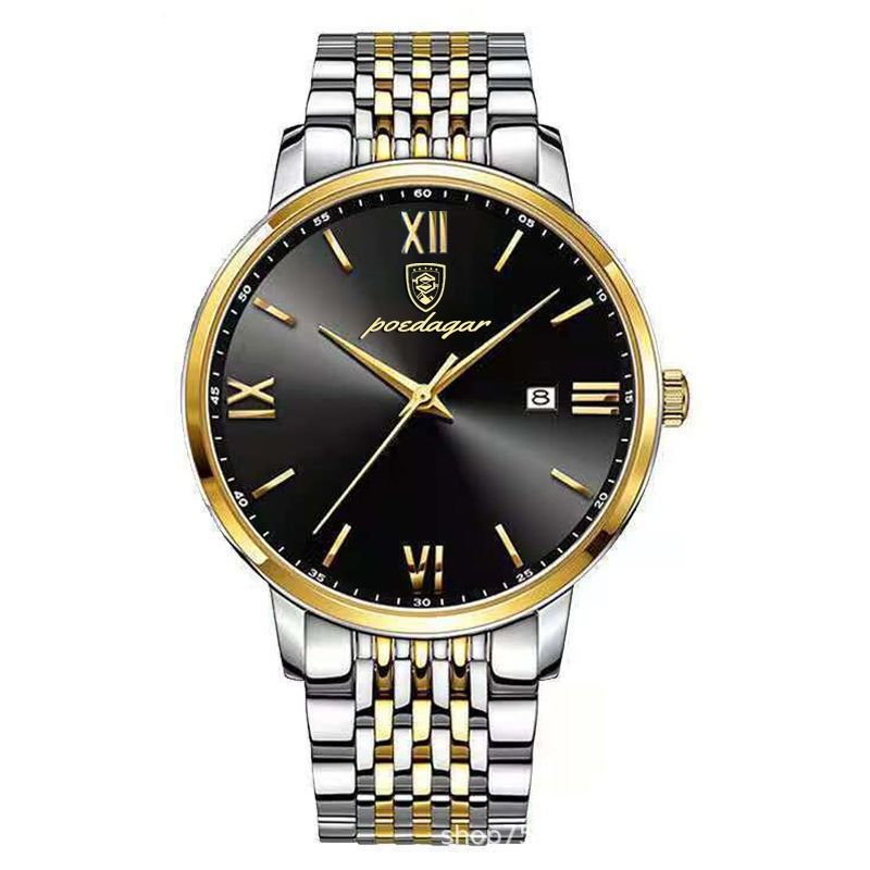 2024 Africa Automatic Movement High-grade Handsome Men's Watch  POEDAGAR Brand High Quality Gentlemen's Movement Watch Genuine Nightlight 30M Waterproof Calendar High-End Handsome Fashionable