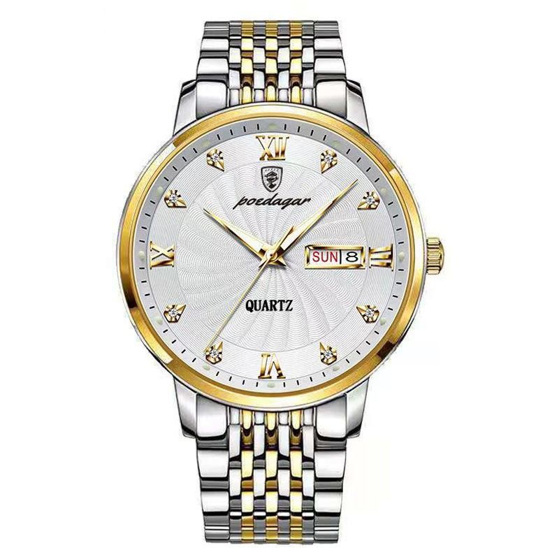 Africa Automatic Movement High-grade Handsome Men's Watch  2024 New Poedagar Brand High Quality Gentlemen's Movement Watch Genuine Nightlight 30M Waterproof Calendar High-End Handsome Fashionable