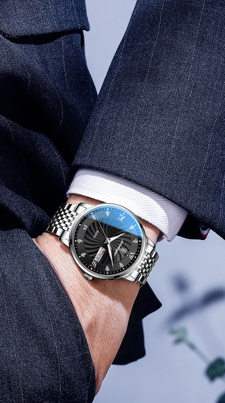 Africa Automatic Movement High-grade Handsome Men's Watch  2024 New Poedagar Brand High Quality Gentlemen's Movement Watch Genuine Nightlight 30M Waterproof Calendar High-End Handsome Fashionable