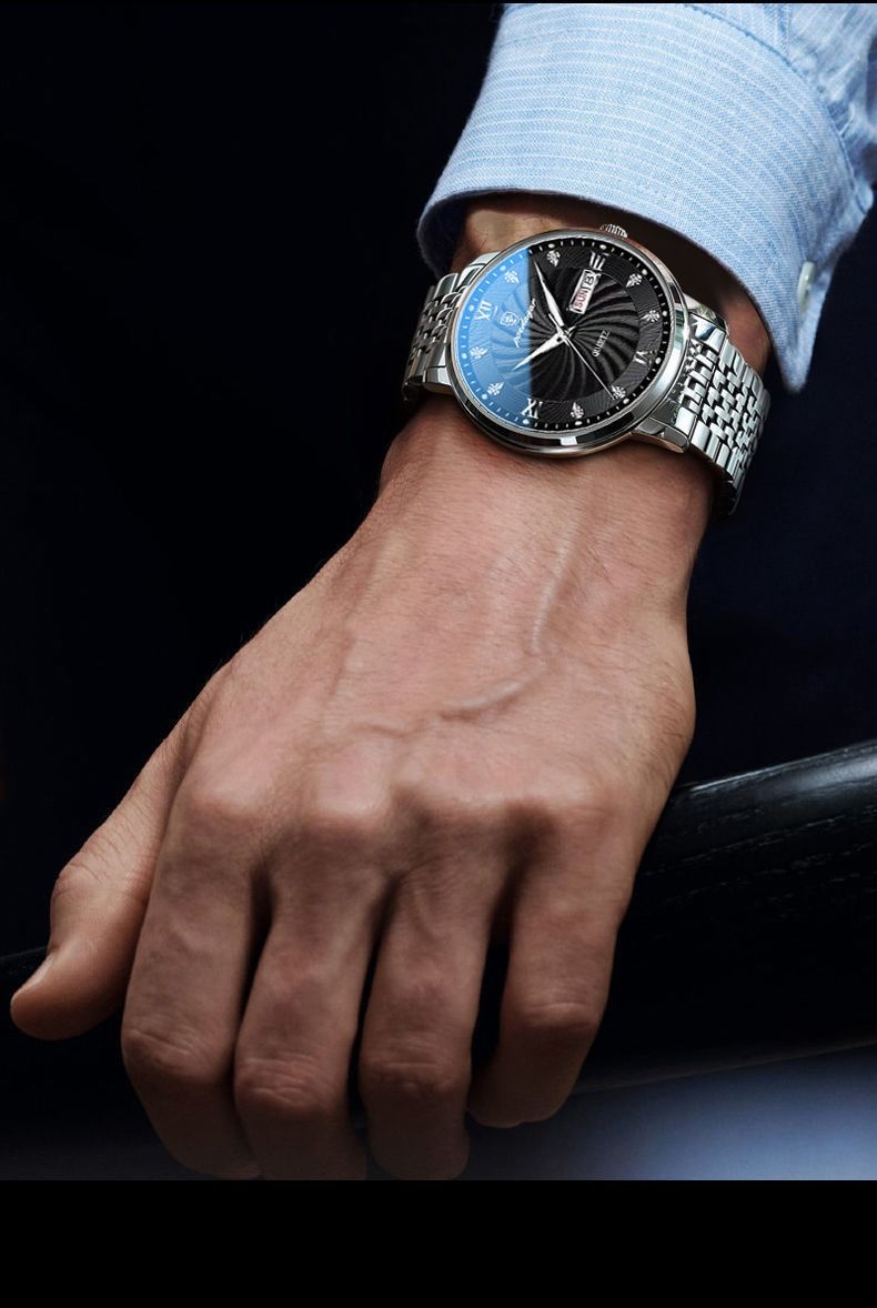 Africa Automatic Movement High-grade Handsome Men's Watch  2024 New Poedagar Brand High Quality Gentlemen's Movement Watch Genuine Nightlight 30M Waterproof Calendar High-End Handsome Fashionable