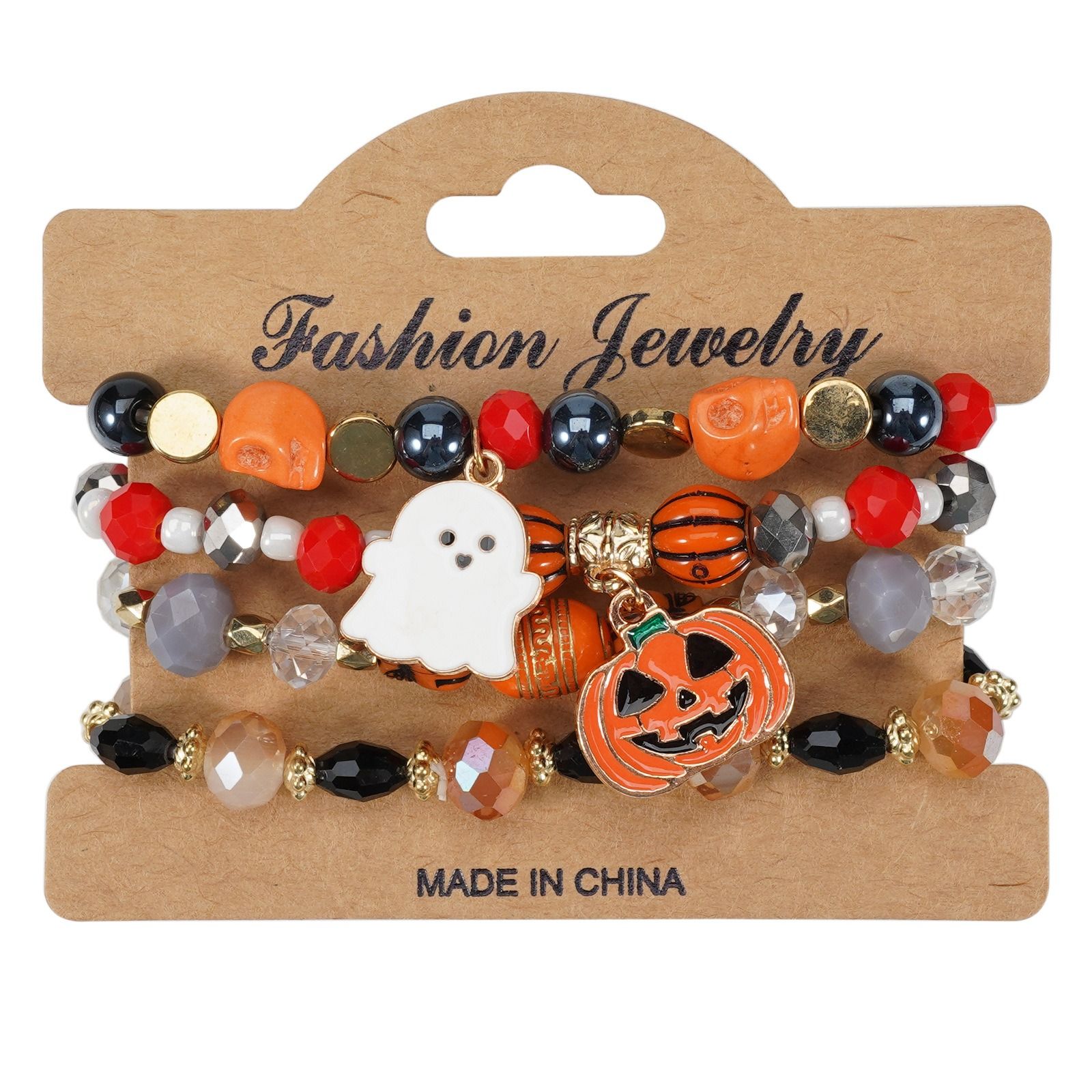 Halloween multi-layer bat pumpkin spider bracelet Snowman Snowflake Christmas tree old man deer hat pendant Artificial crystal polymer clay beaded pie opponents string Halloween