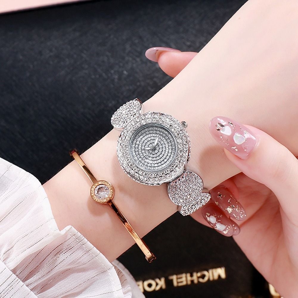 Luxury 30M Waterproof Steel Band Crystal Women Calendar Women Watches Luminous Business Women's Rose Gold Date Watches Lovers' Ladies Leisure Metal  Watches+ Luxury Gift Box Lovers Girlfriends Wife's