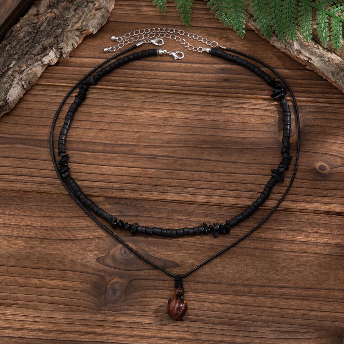 African cross-border jewelry men's summer coconut shell wood bead sunflower necklace niche hip hop personality necklace men's necklace collection