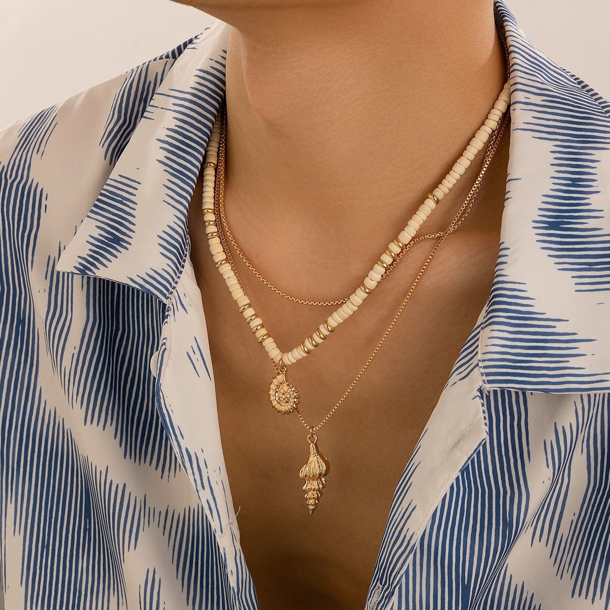 African cross-border jewelry men's summer coconut shell wood bead sunflower necklace niche hip hop personality necklace men's necklace collection