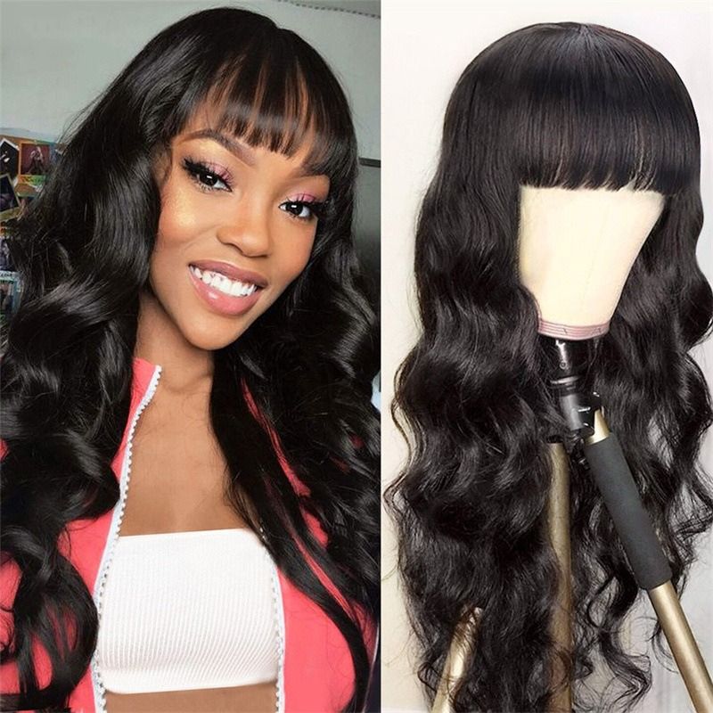Africa new women's wig long hair new Europe and the United States female Qi bangs big waves long curly hair adhesive paper full head set net matte silk wig wholesale