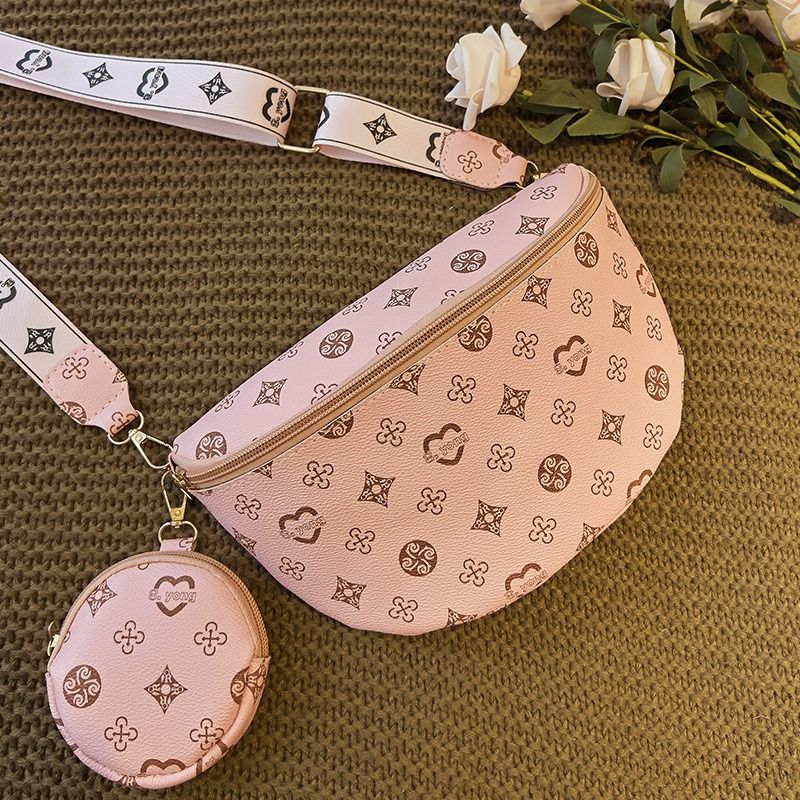 Fashion waist pack two-piece set 2024 Southeast Asia foreign trade crossbody bag Guangzhou women's bag new wholesale women's shoulder bag