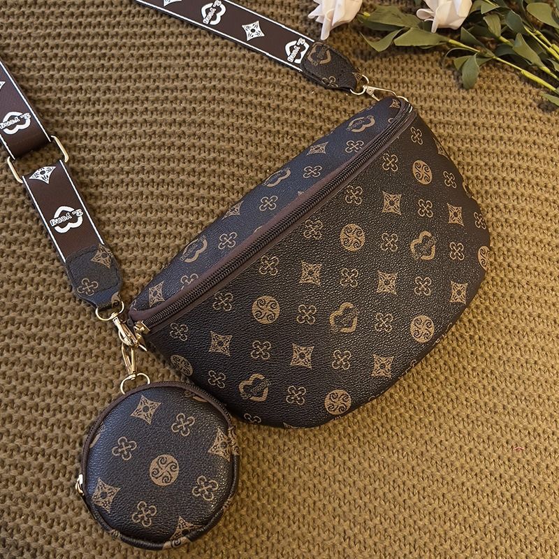 Fashion waist pack two-piece set 2024 Southeast Asia foreign trade crossbody bag Guangzhou women's bag new wholesale women's shoulder bag