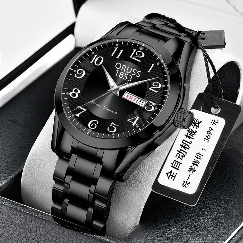 New Arrival High Level Swiss Waterproof Luminous Gentlemen Stainless Steel Calendar Watches Fully Automatic Collegue Students Korean Style Quartz Data Watches