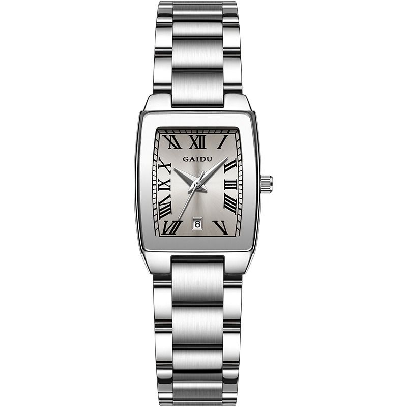 2025 Africa Europe America New Women's Watch Fashion Burst Niche Light Luxury Retro Wine Barrel 30 Meters Waterproof Women's Watch Square Ins Wind Small Dial Watch Antique Style