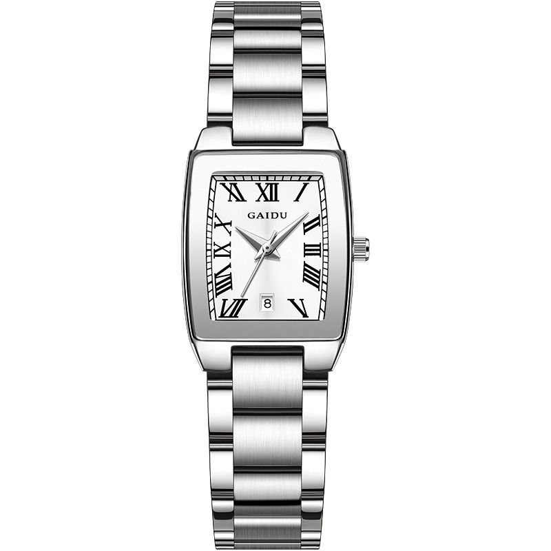 2025 Africa Europe America New Women's Watch Fashion Burst Niche Light Luxury Retro Wine Barrel 30 Meters Waterproof Women's Watch Square Ins Wind Small Dial Watch Antique Style