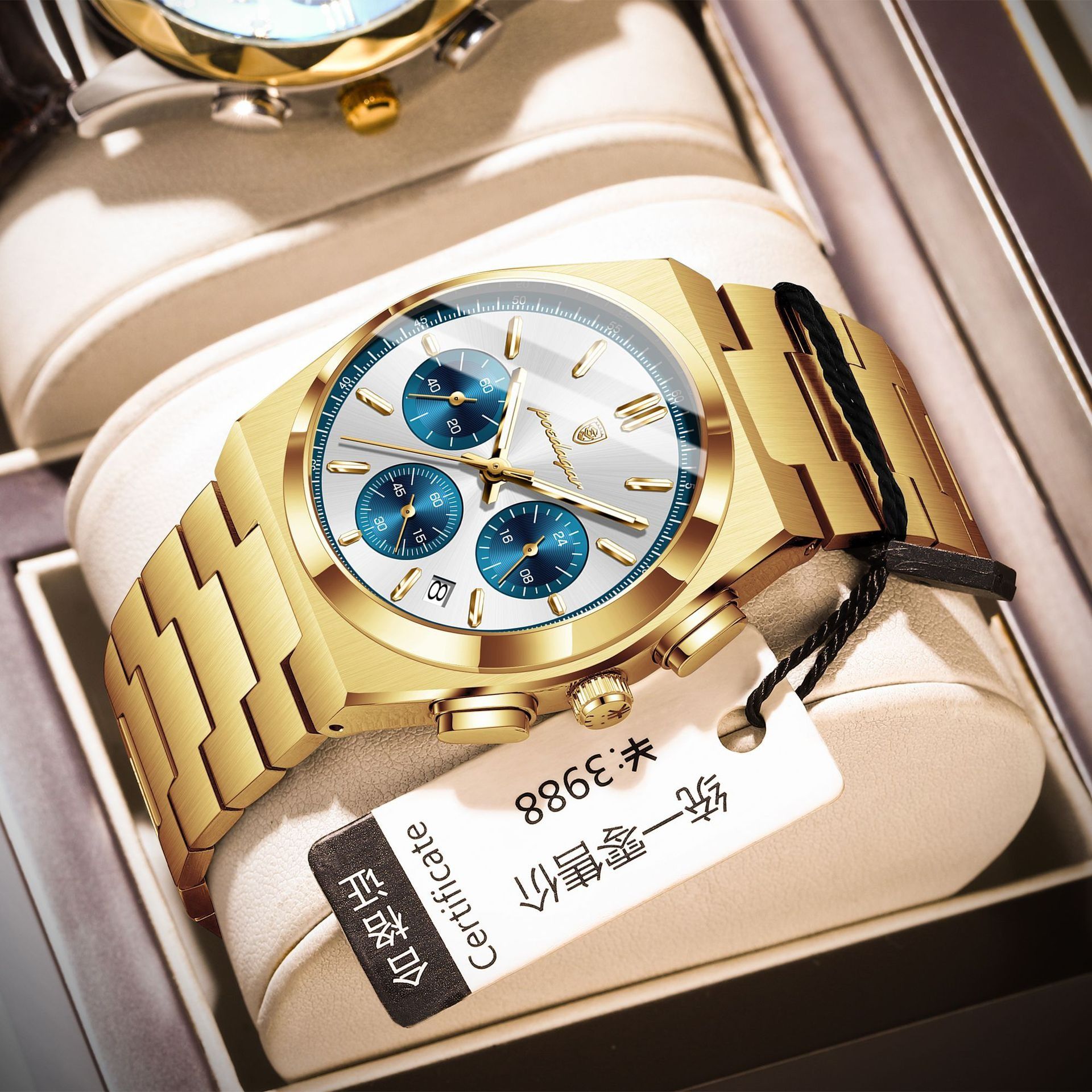 2025 High-grade Handsome Men's Watch Swiss Brand High Quality Gentlemen's Movement Watch Genuine Nightlight 30M Waterproof Calendar High-End Handsome Fashionable