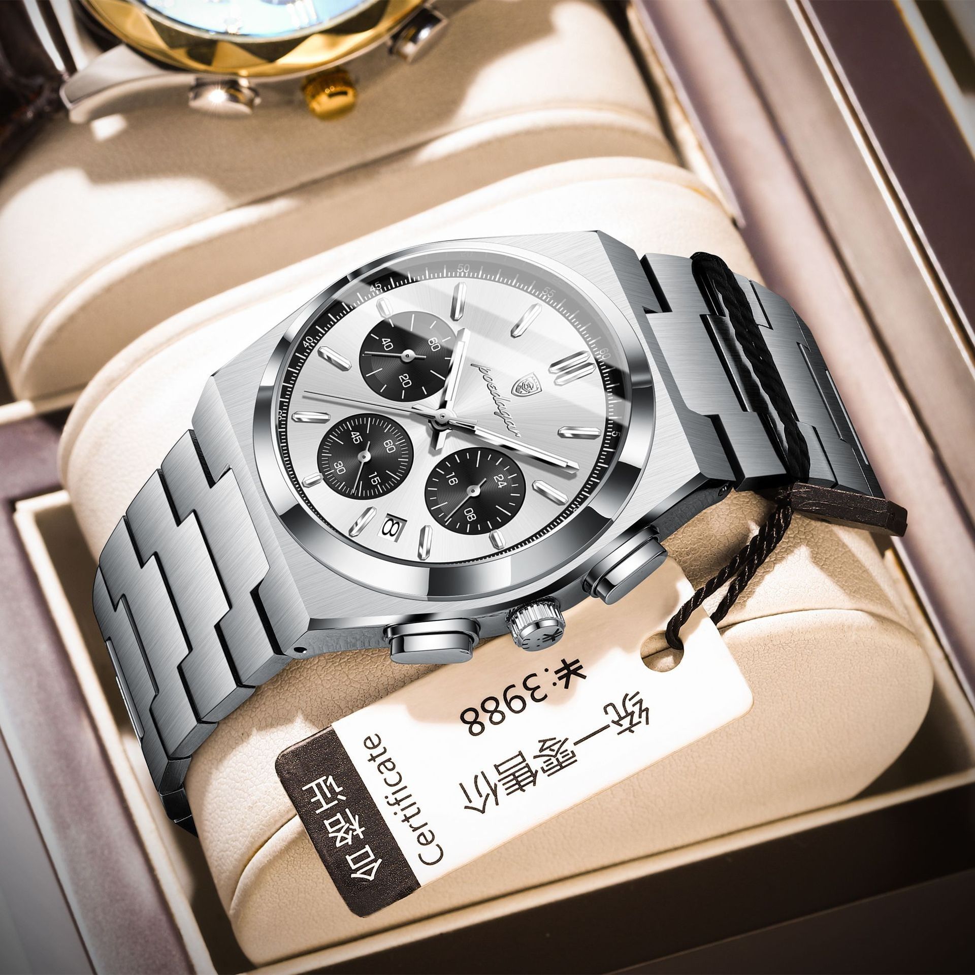 2025 High-grade Handsome Men's Watch Swiss Brand High Quality Gentlemen's Movement Watch Genuine Nightlight 30M Waterproof Calendar High-End Handsome Fashionable