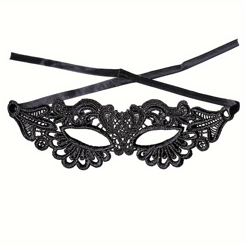 Lace Embroidery Strappy Masks, Cosplay Party Cut Out Half Face Mask, Women's Sexy Lingerie & Underwear Accessories