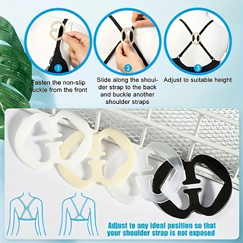 10PCS Magic Invisible Bra Strap Adjusters - Anti-Slip, Non-Slip Secure Solution for Underwear Straps - Versatile Shoulder Clips, Concealed Design for Seamless Look - Stay Comfortable and Confident All