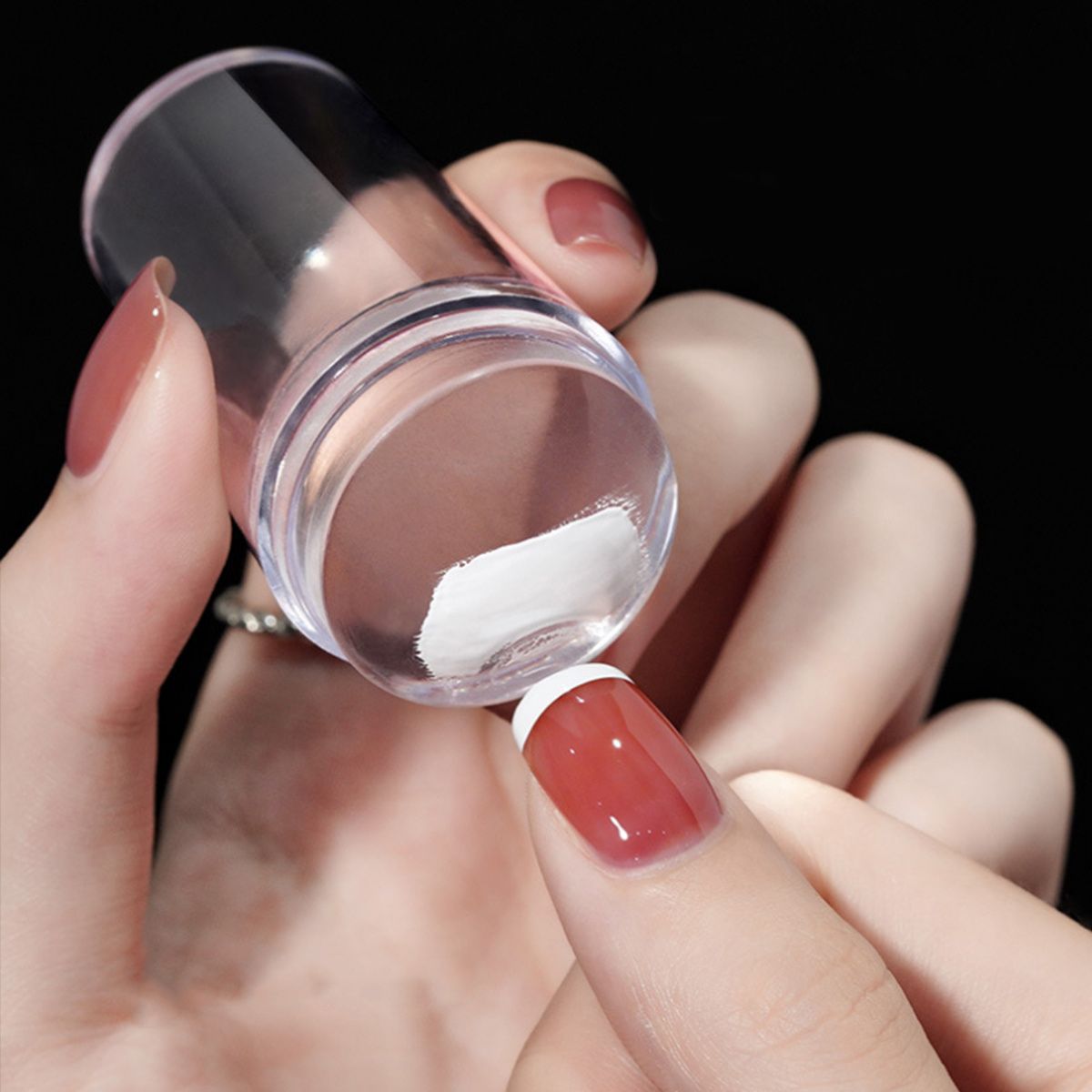 Quick, Precise & Easy French Nail Art: Salon-Quality Unscented Silicone Stamper and Scraper Kit