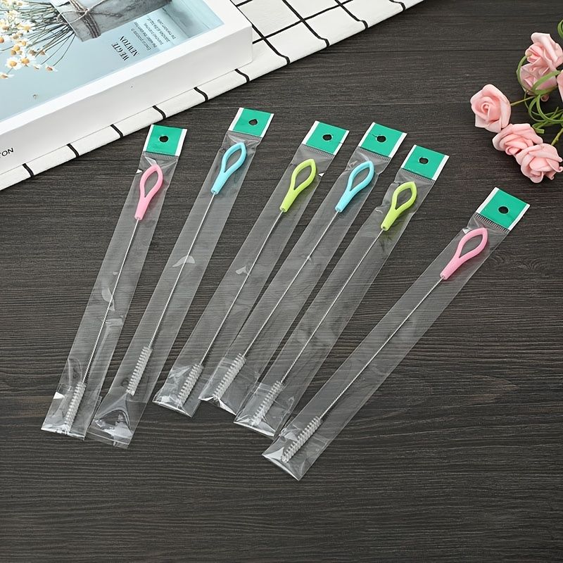 5PCS Metal Straw Cleaning Brush, Stainless Steel Long Cleaning Brush For Cleaning Water Bottles, Straws, Smoothie Cups, Tubes, Cleaning Supplies, Cleaning Tool, Apartment Essentials, College Dorm Ess