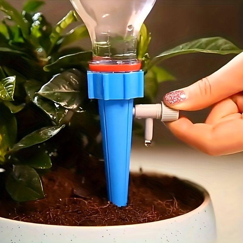 10PCS, Automatic Drip Spikes Plant Watering Tools Irrigation System Flower Garden Supplies Plant Watering Adjustable Home Self-Watering Device, Color Random