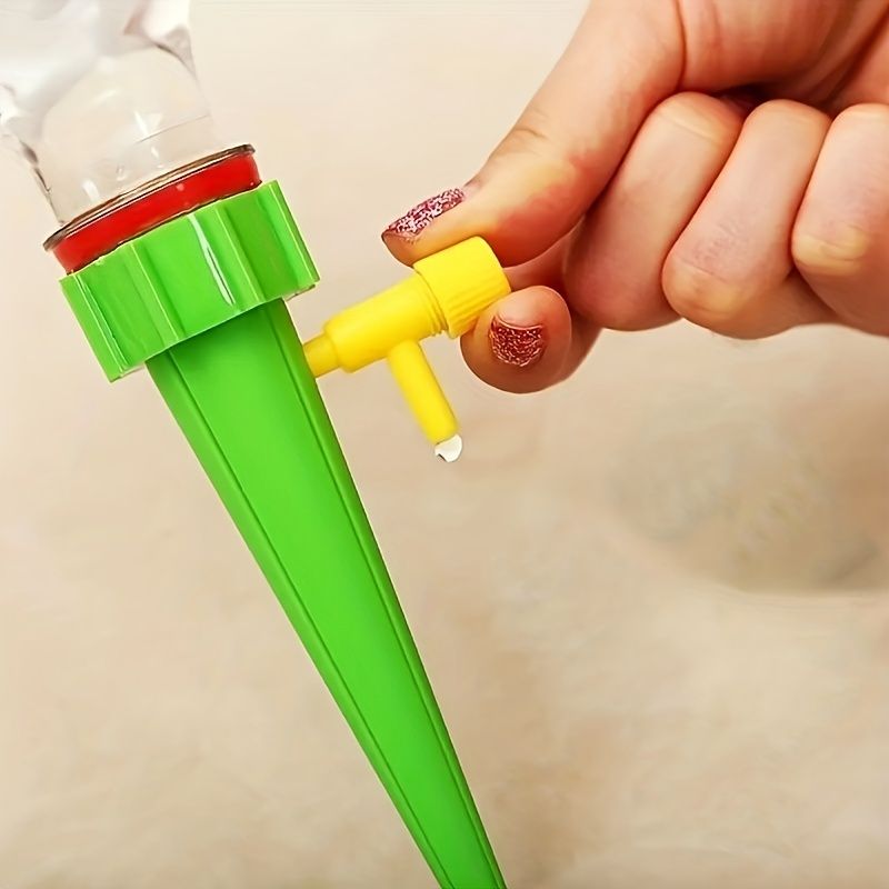 10PCS, Automatic Drip Spikes Plant Watering Tools Irrigation System Flower Garden Supplies Plant Watering Adjustable Home Self-Watering Device, Color Random