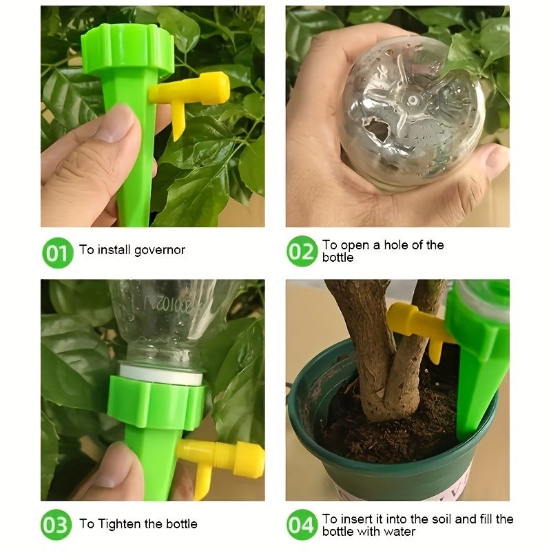 10PCS, Automatic Drip Spikes Plant Watering Tools Irrigation System Flower Garden Supplies Plant Watering Adjustable Home Self-Watering Device, Color Random