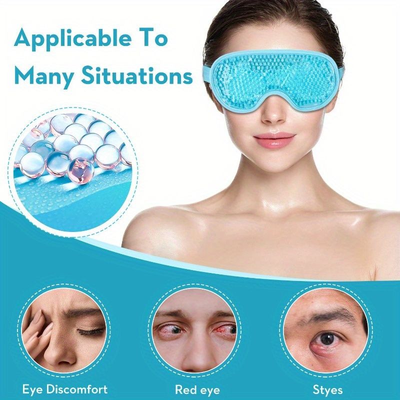 Gel Eye Mask, Cold Compress Hot Compress Beauty Eye Mask, Plush Ice Pack Sleep Cover Patch