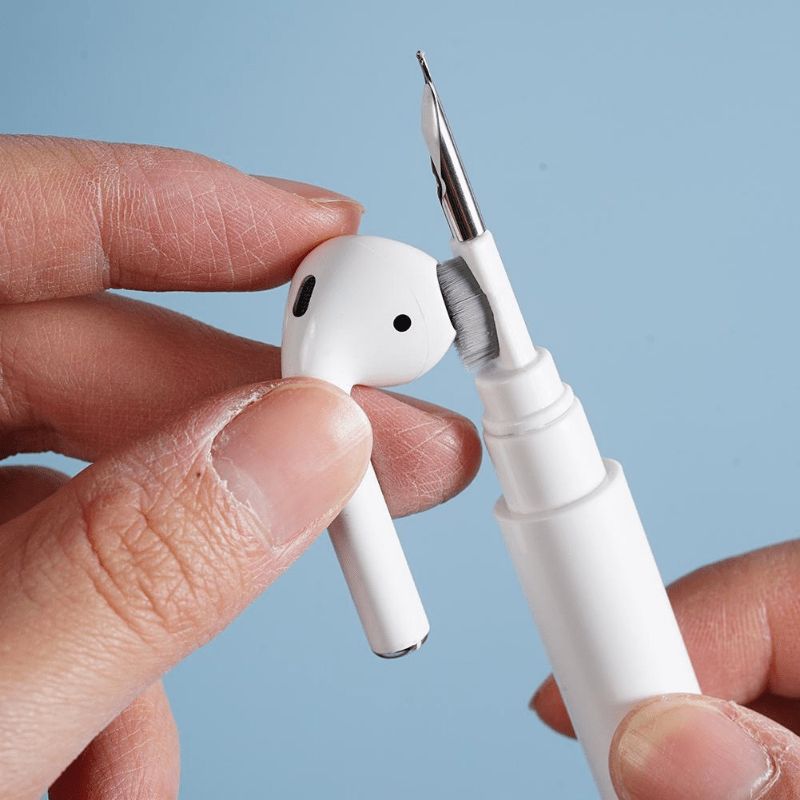 1pc, ProClean Earbuds Cleaning Pen - 3-in-1 Multifunctional Cleaner Kit with Soft Brush for Wireless Earphones, Headphones, Charging Box, Computer, and Keyboard - Effective Dust Remover and Sanitizer