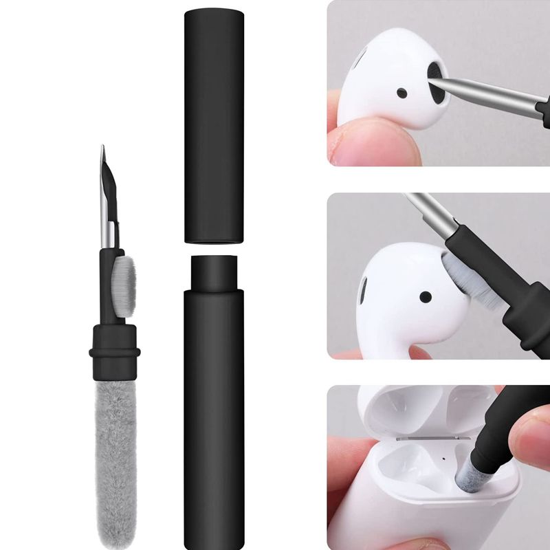 1pc, ProClean Earbuds Cleaning Pen - 3-in-1 Multifunctional Cleaner Kit with Soft Brush for Wireless Earphones, Headphones, Charging Box, Computer, and Keyboard - Effective Dust Remover and Sanitizer