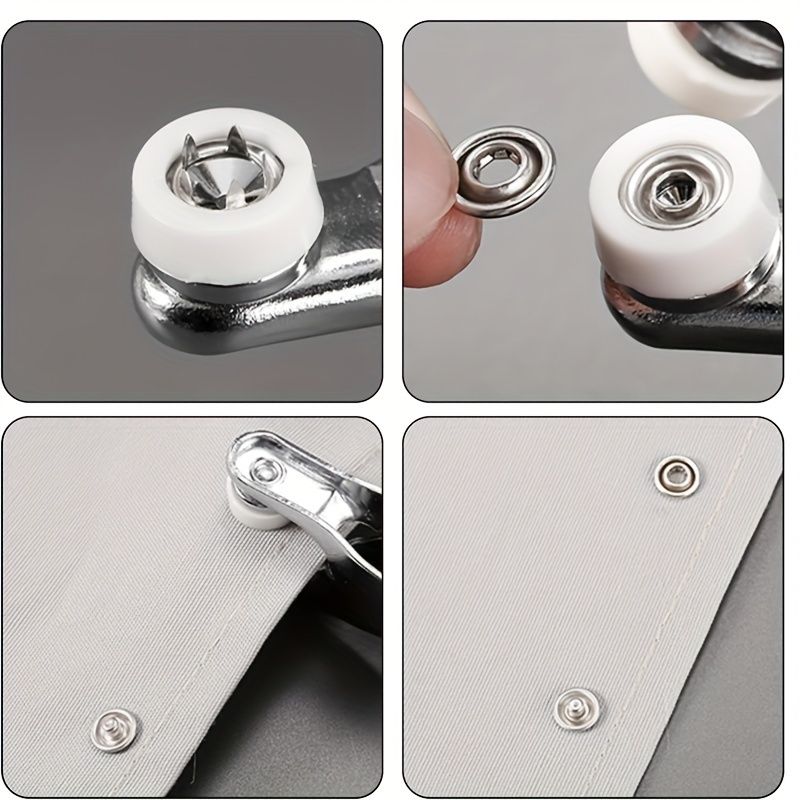 100 Sets of 9.5mm Metal Sewing Snaps with Pliers, 10 Colors Claw Ring Press Studs for DIY Clothing Decoration, Manual Operation Stainless Steel Punching Tool Kit