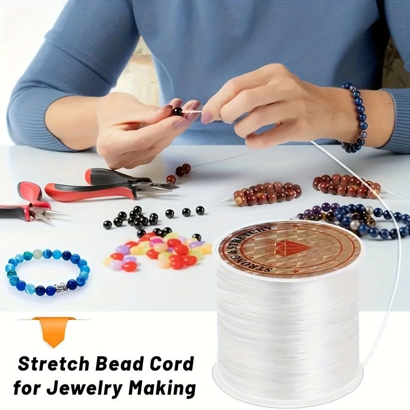 Elastic String 50m 0.8mm For DIY Bracelets Necklace Beading Jewelry Making Crystal Thread Party Balloon Cord Decorations