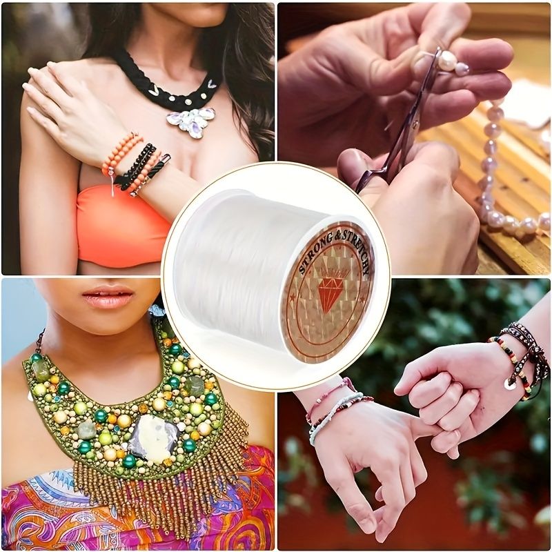 Elastic String 50m 0.8mm For DIY Bracelets Necklace Beading Jewelry Making Crystal Thread Party Balloon Cord Decorations