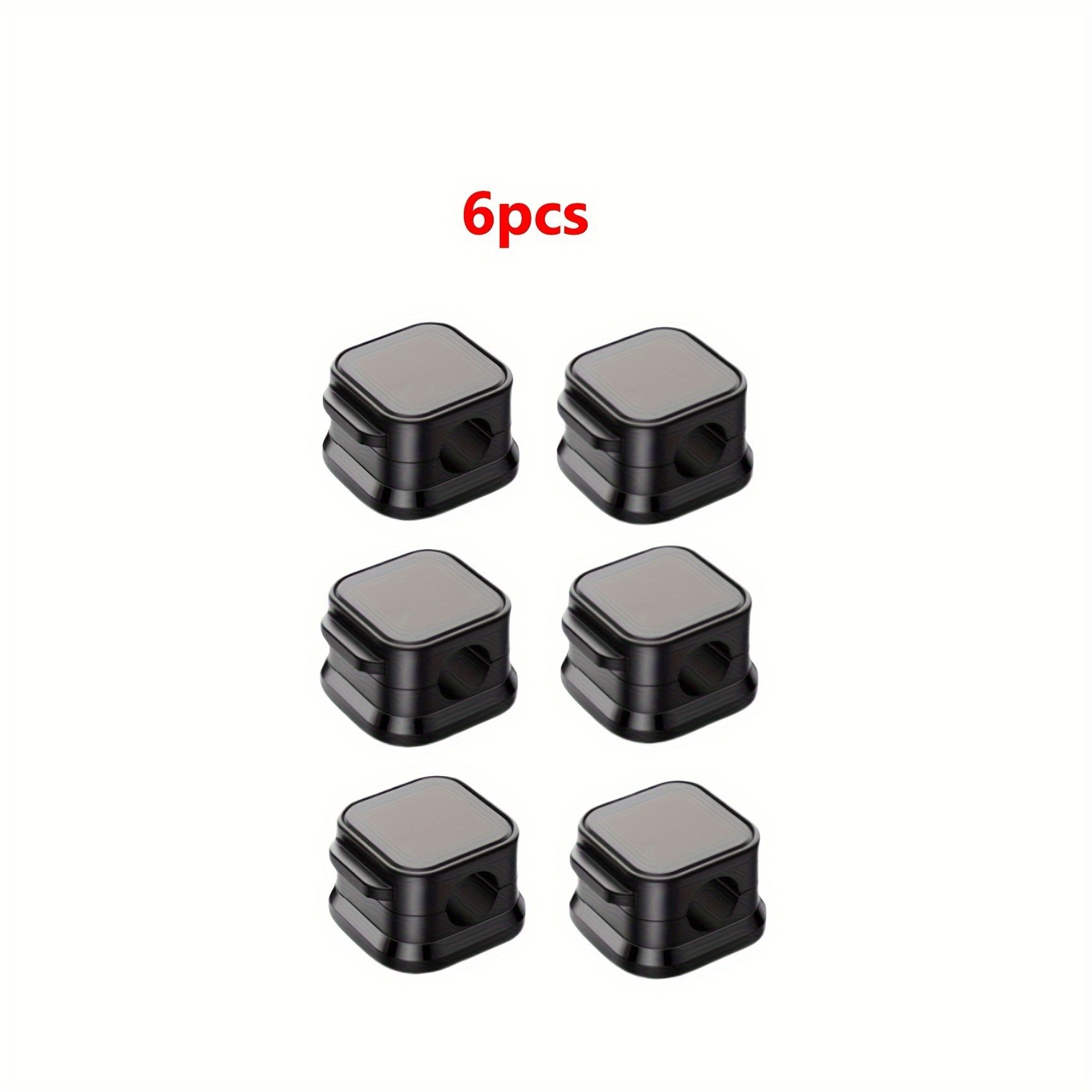 6PCS Multi-Functional Cable Clips: Secure Wires, Store Devices, No-Trace Strong Hook - PVC Material, No Battery Included