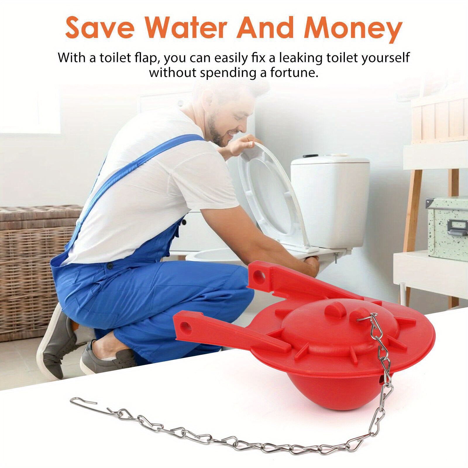 1PCS Toilet Flapper Ultra High Performance Universal Fittings 3-Inch Flush Valve, High-Quality Durable Material, Toilet Repair Parts