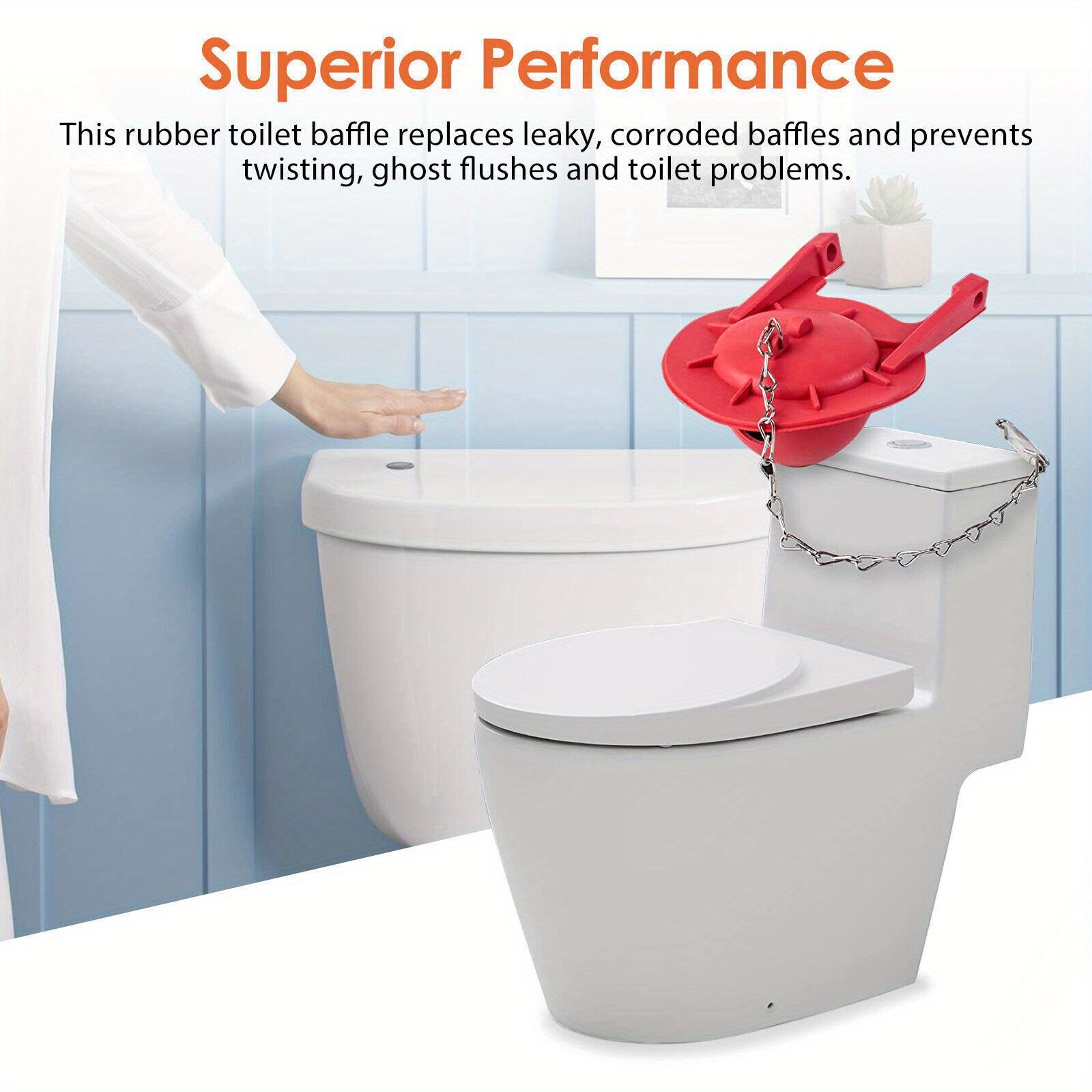 1PCS Toilet Flapper Ultra High Performance Universal Fittings 3-Inch Flush Valve, High-Quality Durable Material, Toilet Repair Parts