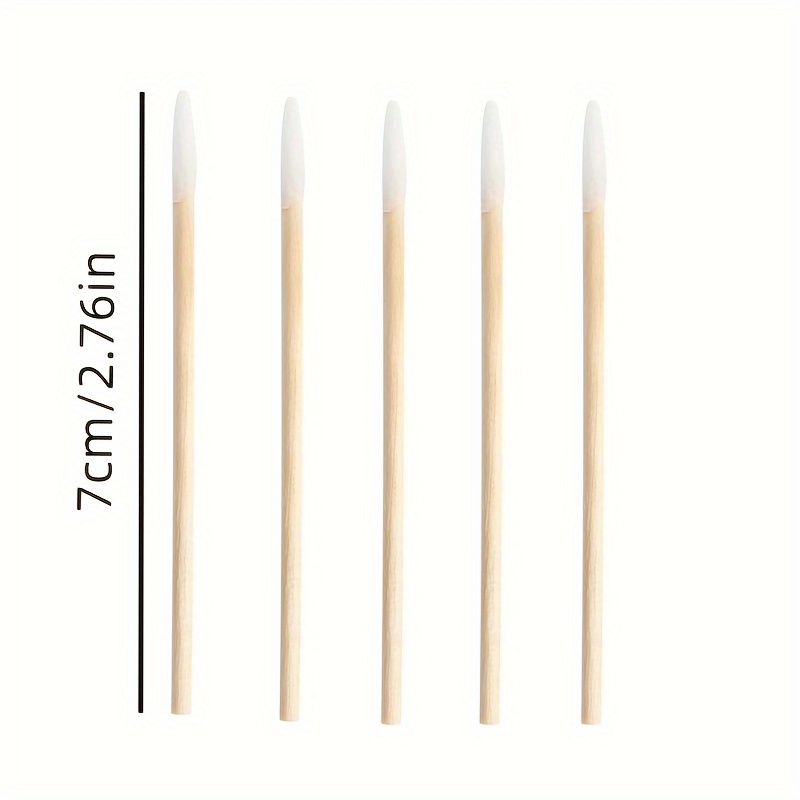500Pcs Premium Micro Swabs - Gentle Nail, Makeup, Ears Cleaning, Cosmetic and Eyelash Extension Tools - Bulk Pack with Durable Wood Buds Tips