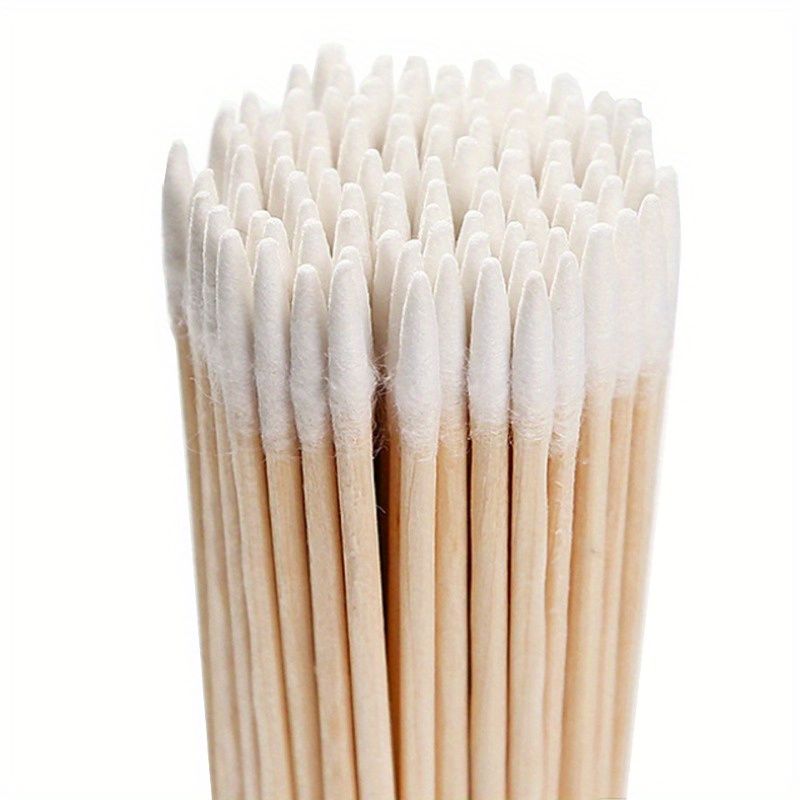 500Pcs Premium Micro Swabs - Gentle Nail, Makeup, Ears Cleaning, Cosmetic and Eyelash Extension Tools - Bulk Pack with Durable Wood Buds Tips