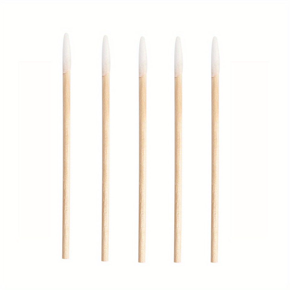 500Pcs Premium Micro Swabs - Gentle Nail, Makeup, Ears Cleaning, Cosmetic and Eyelash Extension Tools - Bulk Pack with Durable Wood Buds Tips