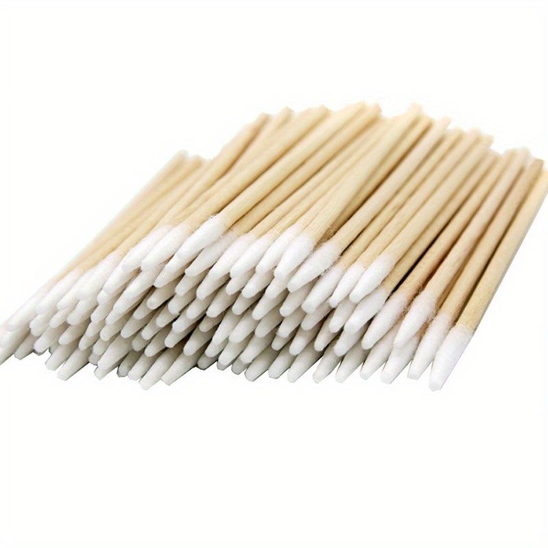 500Pcs Premium Micro Swabs - Gentle Nail, Makeup, Ears Cleaning, Cosmetic and Eyelash Extension Tools - Bulk Pack with Durable Wood Buds Tips