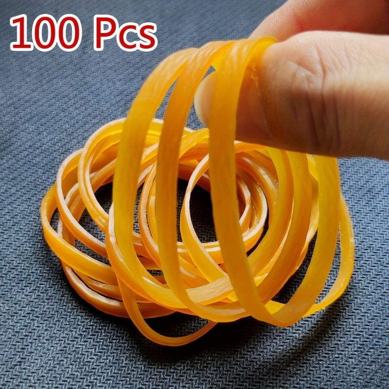 100-Pack Stretchable Office Rubber Bands 3.2-Inch, Durable & Strong Stationery Supplies