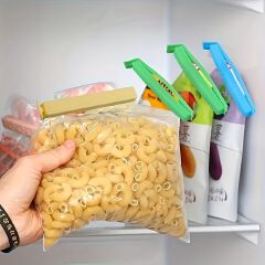 10pcs Plastic Food Bag Chip Clips, Reusable Sealing Clamps, Moisture-proof and Dust-proof Fresh-Keeping Kitchen Organizers and Storage Accessories.