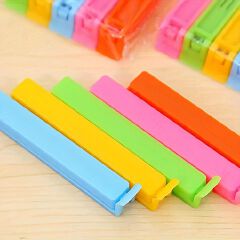 10pcs Plastic Food Bag Chip Clips, Reusable Sealing Clamps, Moisture-proof and Dust-proof Fresh-Keeping Kitchen Organizers and Storage Accessories.