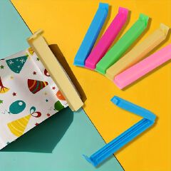 10pcs Plastic Food Bag Chip Clips, Reusable Sealing Clamps, Moisture-proof and Dust-proof Fresh-Keeping Kitchen Organizers and Storage Accessories.