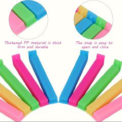 10pcs Plastic Food Bag Chip Clips, Reusable Sealing Clamps, Moisture-proof and Dust-proof Fresh-Keeping Kitchen Organizers and Storage Accessories.