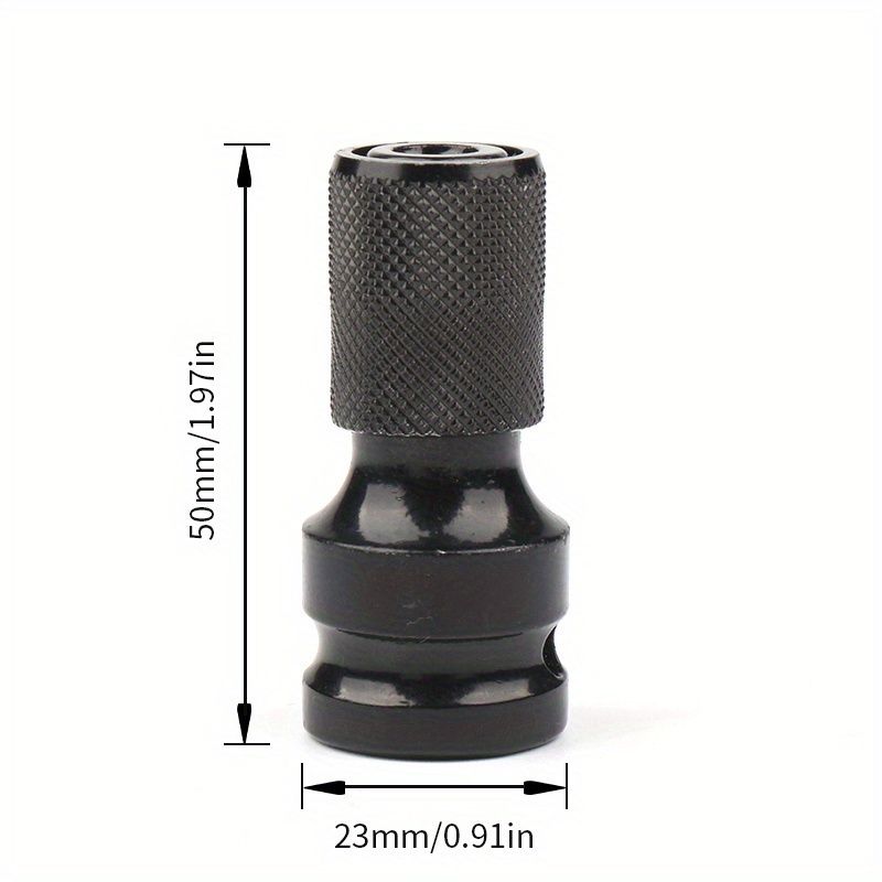 1pc Metal Drill Chuck Conversion Head for Electric Wrench, Hex to 1/4" Expansion Bit Adapter, No Electricity Required