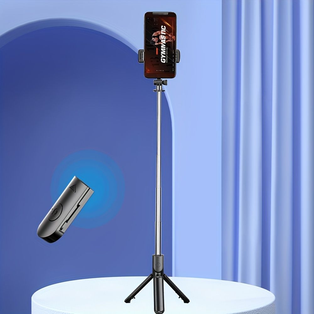 Wireless Selfie Stick with Extendable Tripod Stand, Detachable Remote Shutter, Battery-Powered Plastic Selfie Stick for Video Recording, Photography, Live Streaming, Vlogging, and Parties