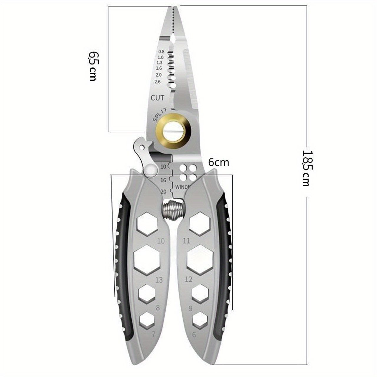 Automatic Wire Stripper Pliers - Multi-Purpose Electrical Tool with Cutter, Crimper, and Screw Cutter - Durable Carbon Steel Construction