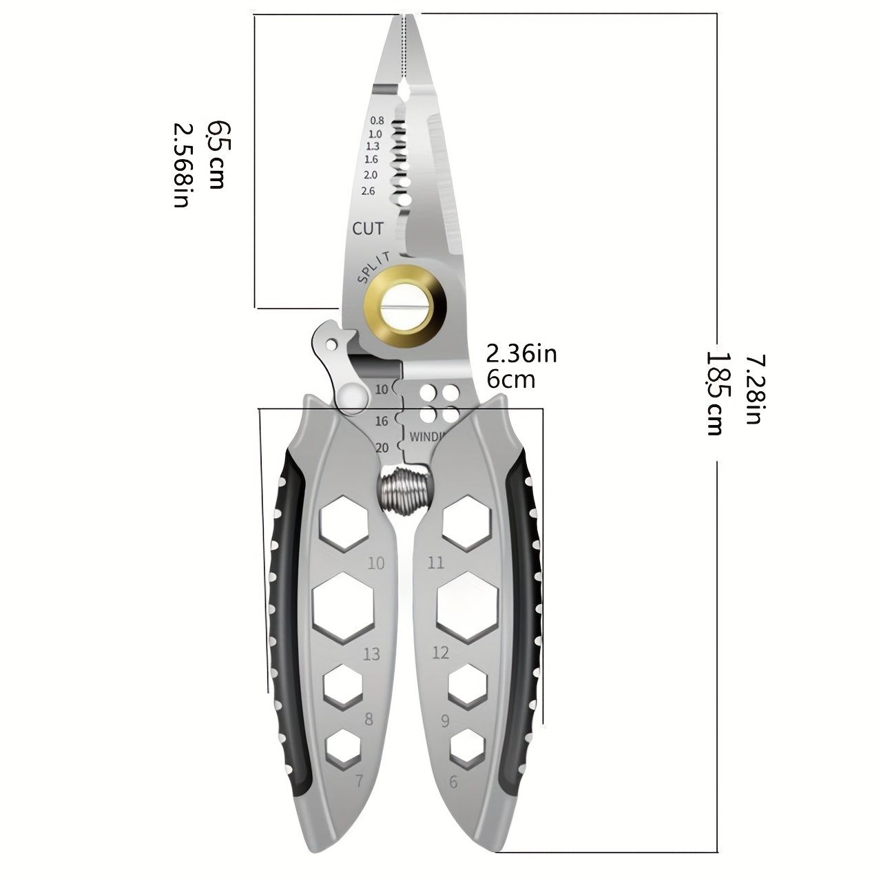 Automatic Wire Stripper Pliers - Multi-Purpose Electrical Tool with Cutter, Crimper, and Screw Cutter - Durable Carbon Steel Construction