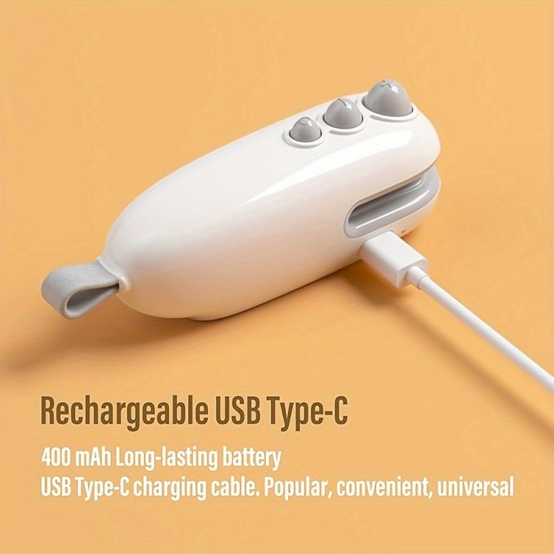 Rechargeable Mini Bag Sealer Machine - Portable Heat Sealer with Cutter and Magnetic Function - Keep Food Fresh and Snacks Crispy for Longer with Lithium Battery Power
