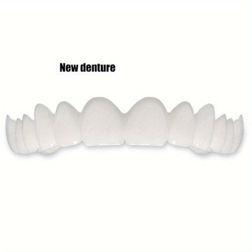1 x Comfort Fit Flex White Denture Top Veneer - Enhance Your Smile with Ultra-Comfortable, Durable Plastic Material - Perfect Dental Accessory for Men and Women