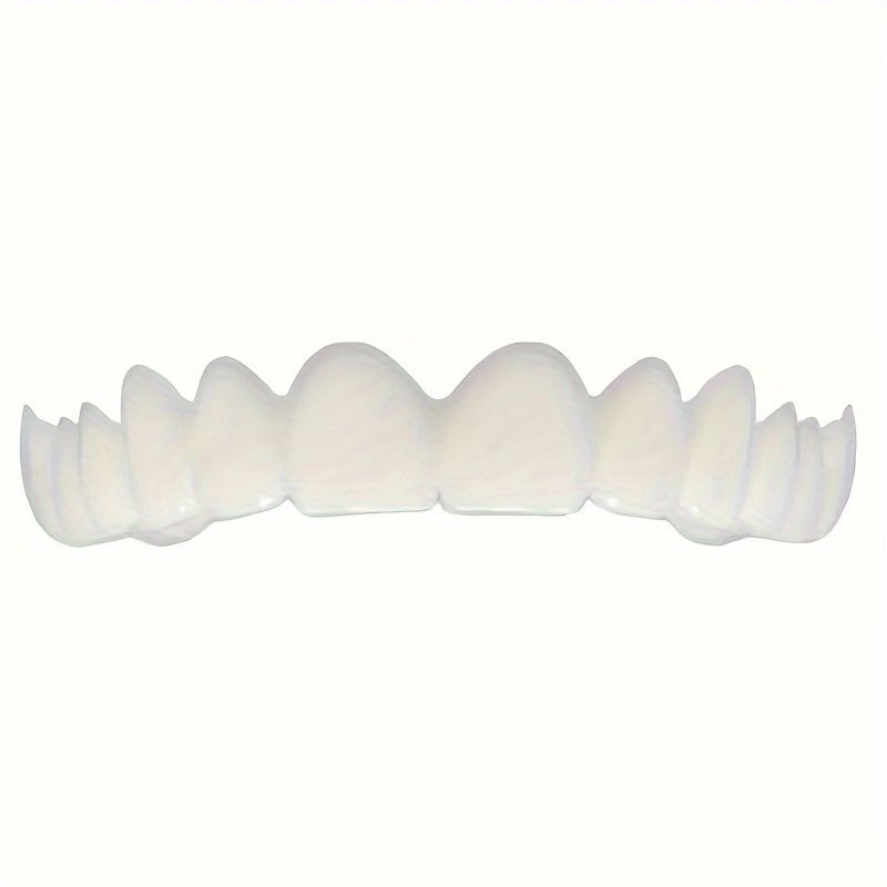 1 x Comfort Fit Flex White Denture Top Veneer - Enhance Your Smile with Ultra-Comfortable, Durable Plastic Material - Perfect Dental Accessory for Men and Women