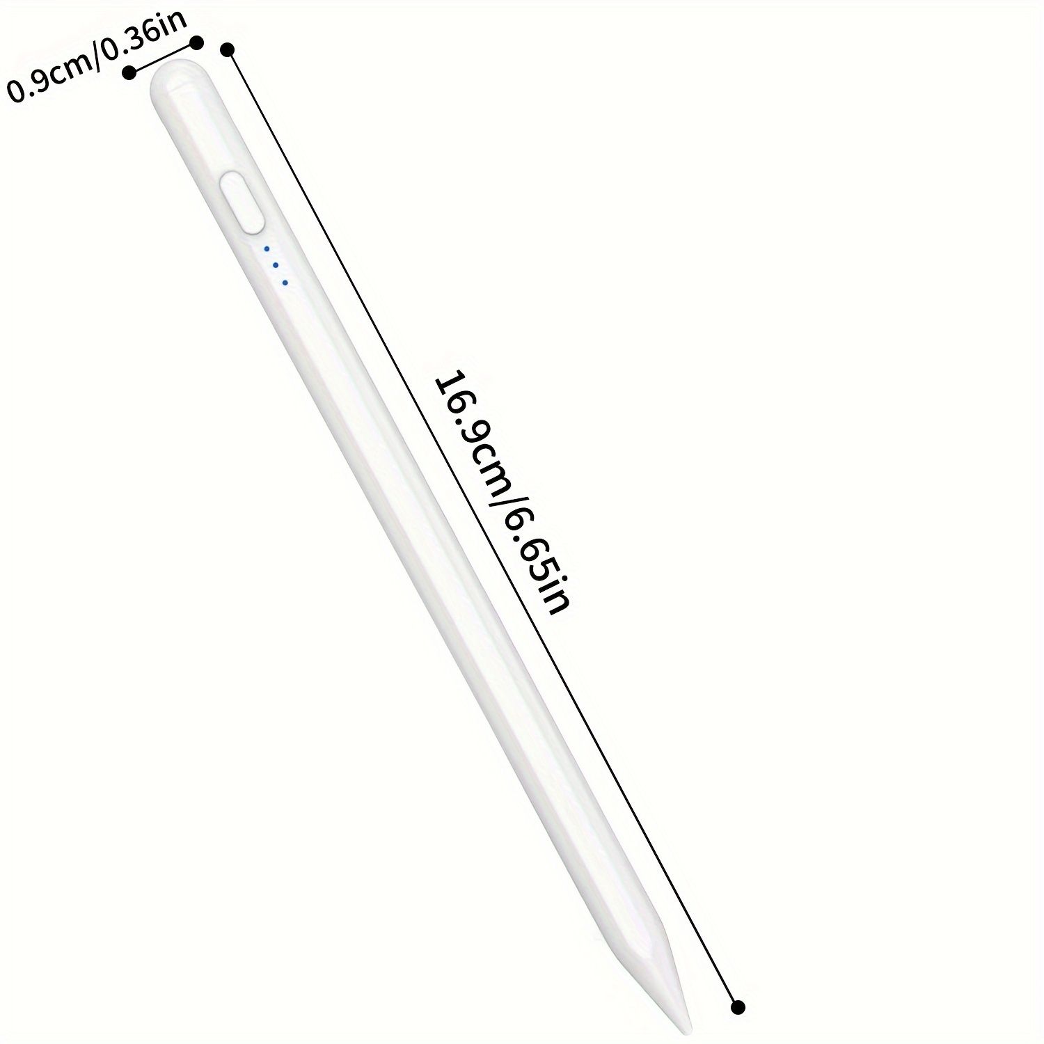 15-Minute Fast Charge Universal Stylus Pen - High Precision Magnetic Capacitive Touch Screen Stylus for Samsung, Tablet, Phone, Android, iOS - White Color with Long-Lasting Battery Life